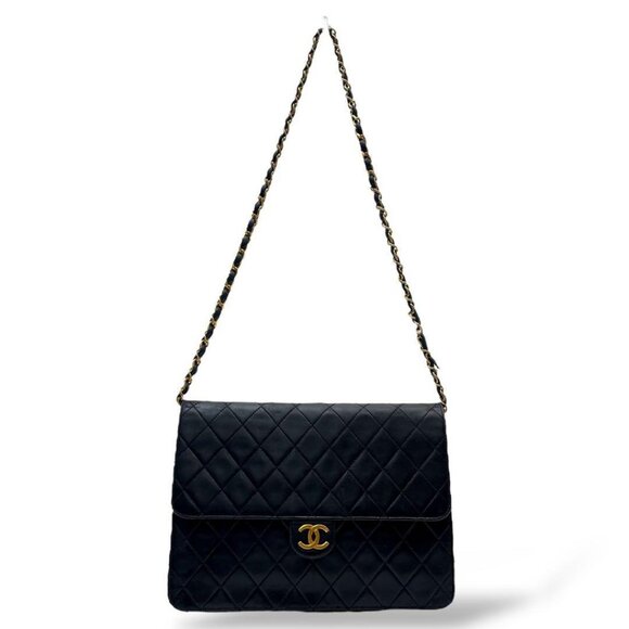 Authentic CHANEL 24K Timeless Classic Vintage Small Single Flap Bag Chain Purse - Picture 5 of 16